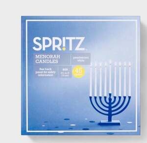 45ct 5.5" Paraffin Wax Unscented Menorah Candles White NIB